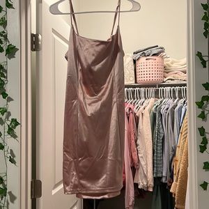 Light pink silky dress